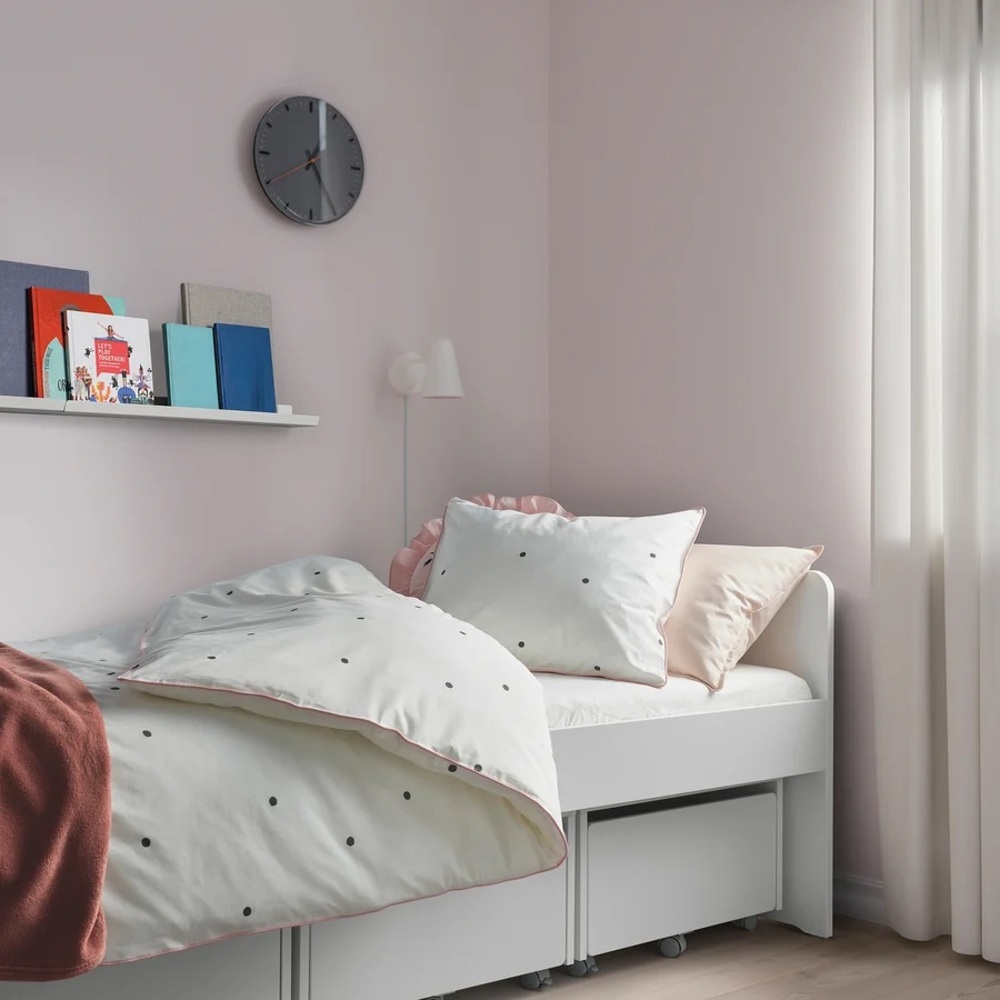 Polka Dot Duvet Set - White with Black Dots